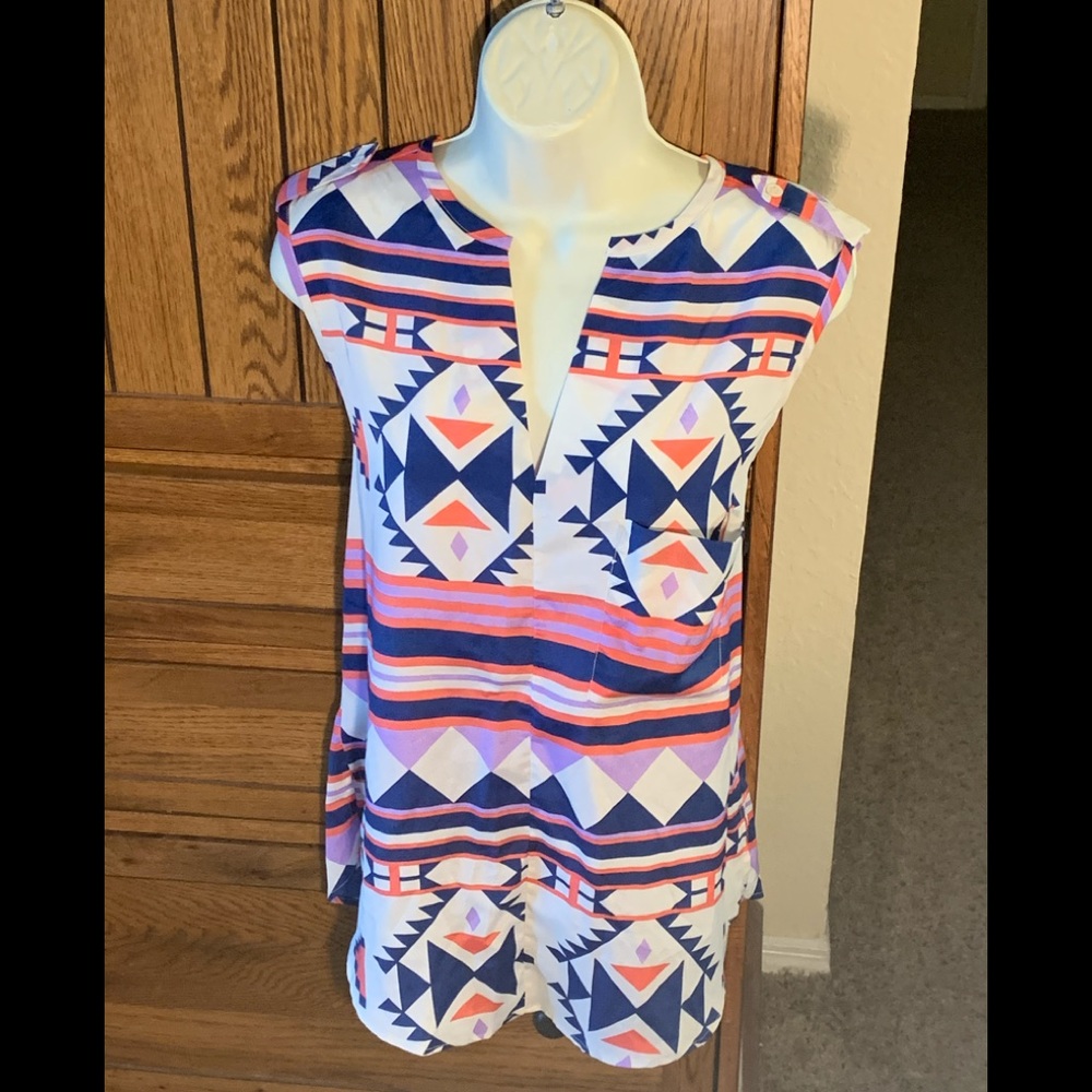 Collective Concepts patterned V-neck tank